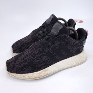 Adidas NMD R2 Lace Up Athletic Training Shoe Womens Size 8.5 BY9314 Black White